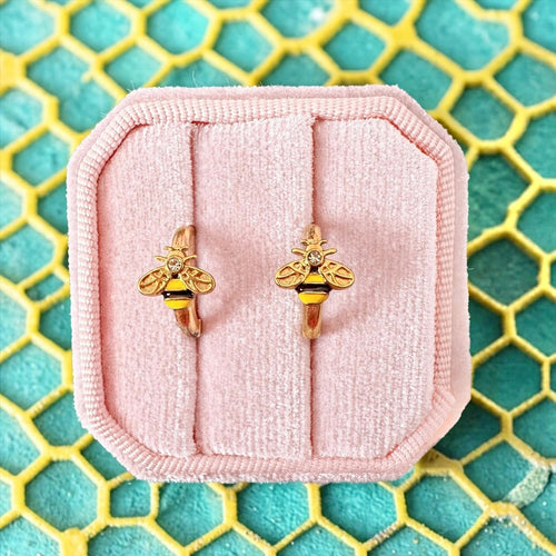 10mm Bee 🐝 Golden Huggies - Cherry On Top Jewelry Co.