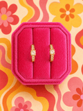 10mm Golden Glow Huggies - Cherry On Top Jewelry Co.