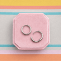 10mm Silver Charm Compatible Huggies - Cherry On Top Jewelry Co.