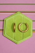 3x16mm Chunky Classic Gold Huggies - Cherry On Top Jewelry Co.
