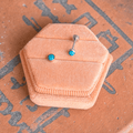 4mm Circle Silver & Turquoise Screwbacks - Cherry On Top Jewelry Co.