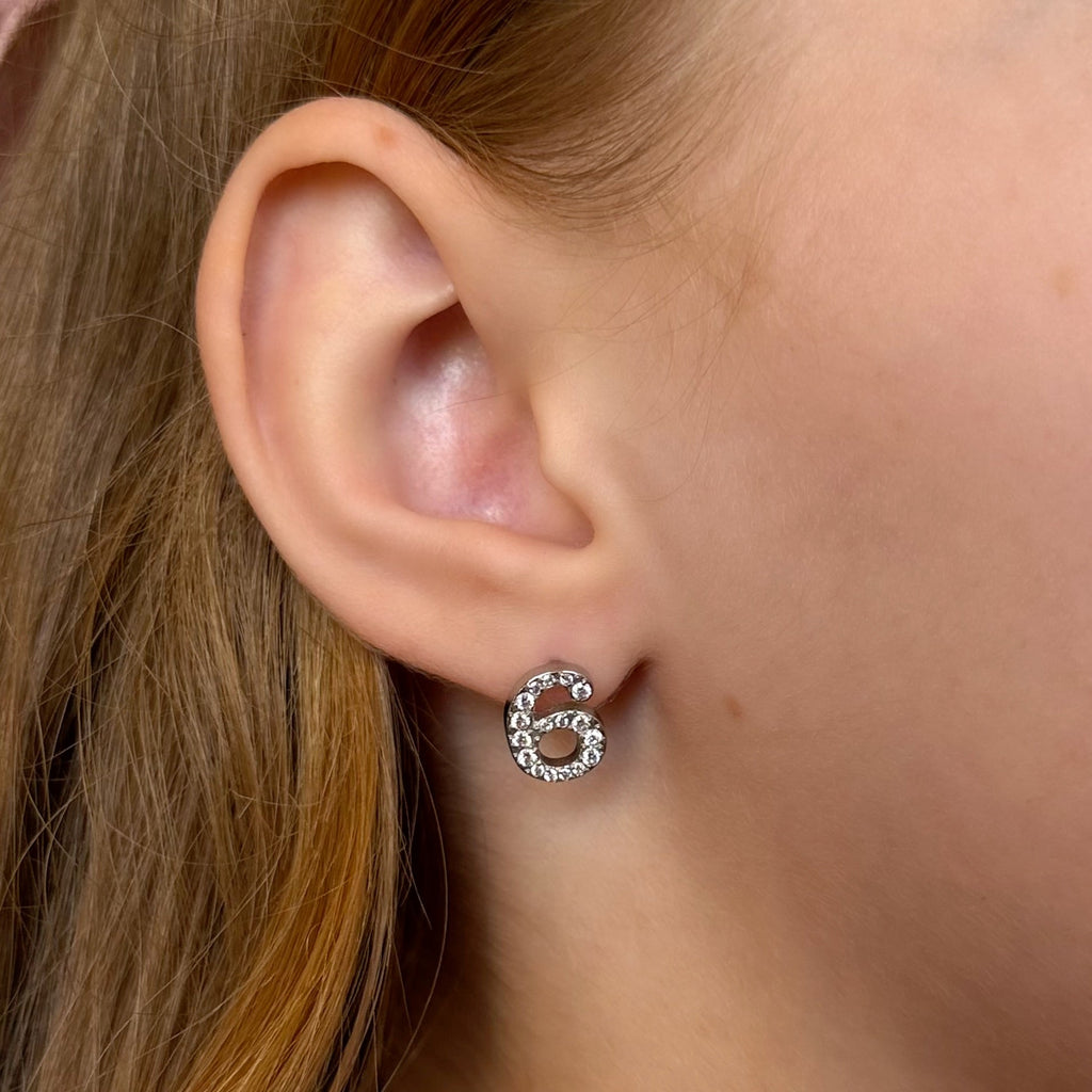 6 7 Silver Zirconia Ball Screwbacks - Cherry On Top Jewelry Co.