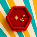 6.5mm Gold Starburst Ballbacks - Cherry On Top Jewelry Co.