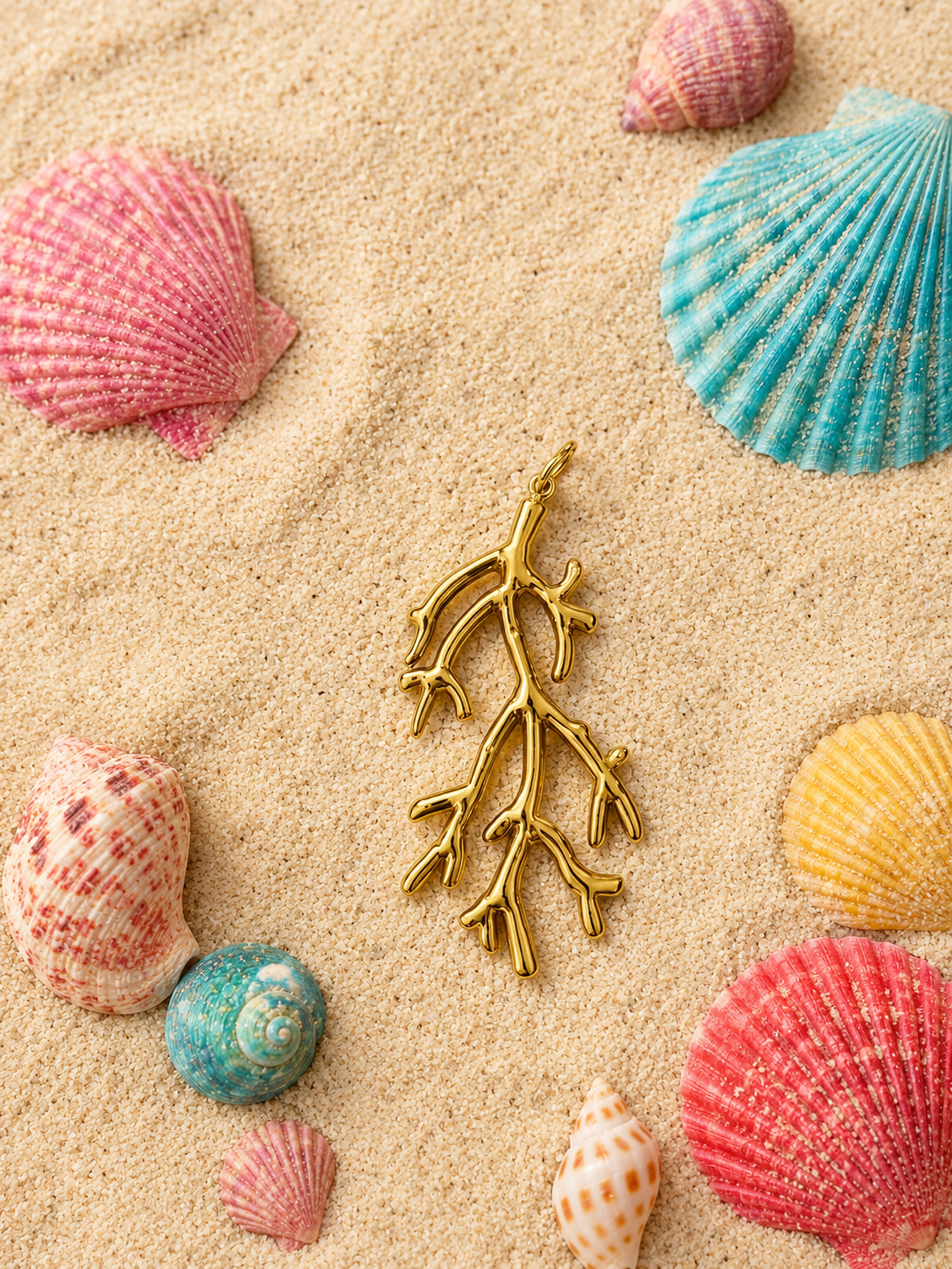 Necklace Coral Charm