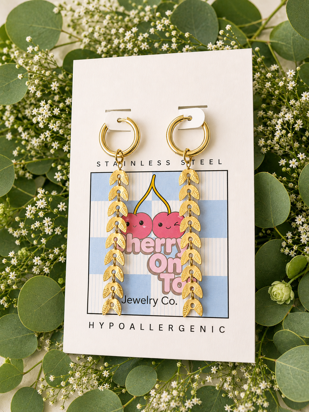 Golden Huggies & Willow Drop Interchangeable Charms