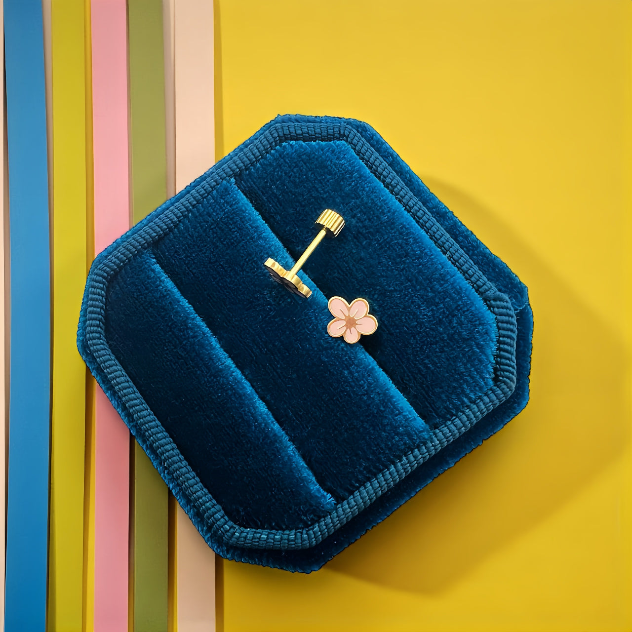 Tiny & Pink Flower Screwbacks