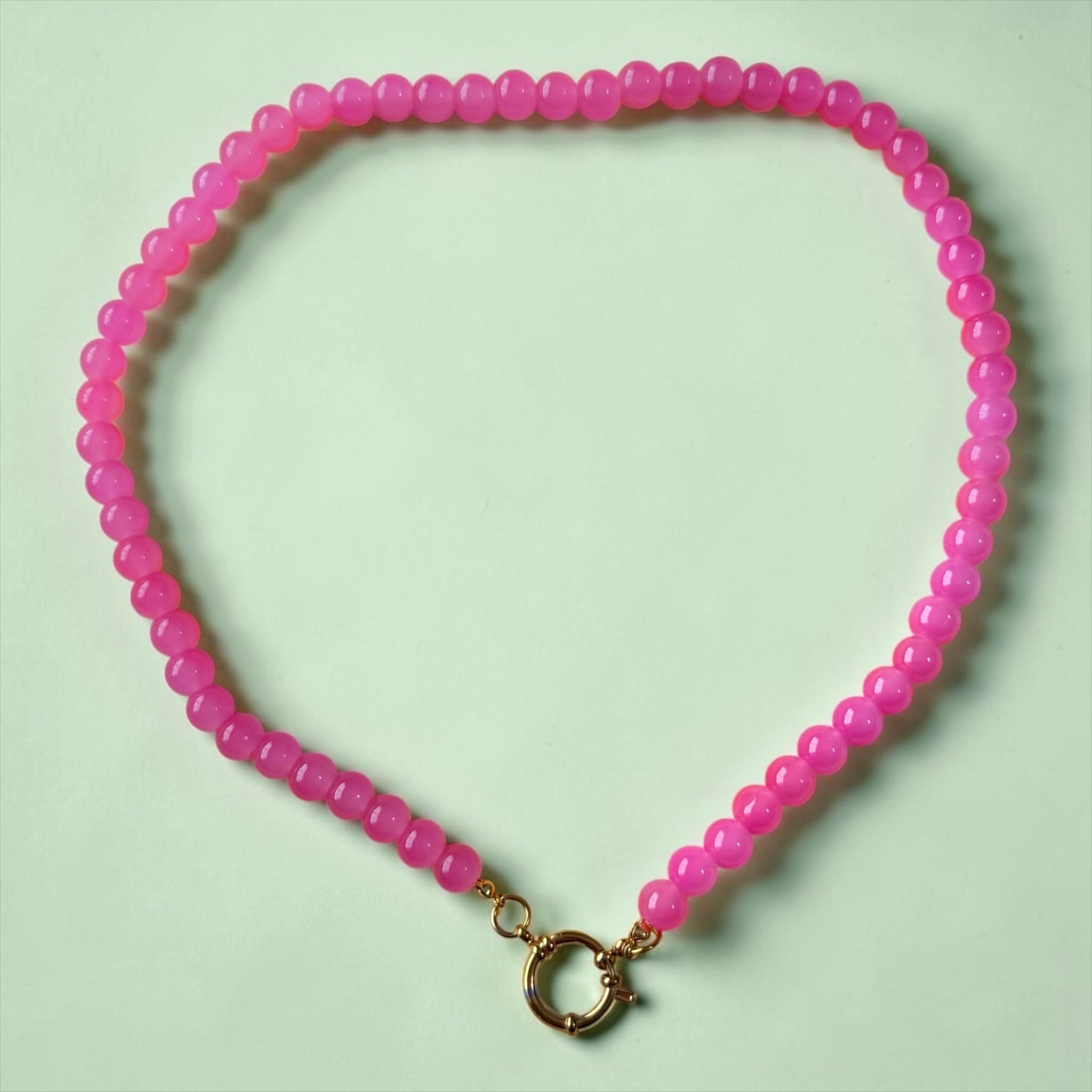 Titanium Steel Interchangeable Charm Necklace Pink