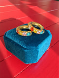 Chunky Multi - Colored Diamond Huggies - Cherry On Top Jewelry Co.