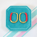 Electric Pink U Shaped Huggies - Cherry On Top Jewelry Co.