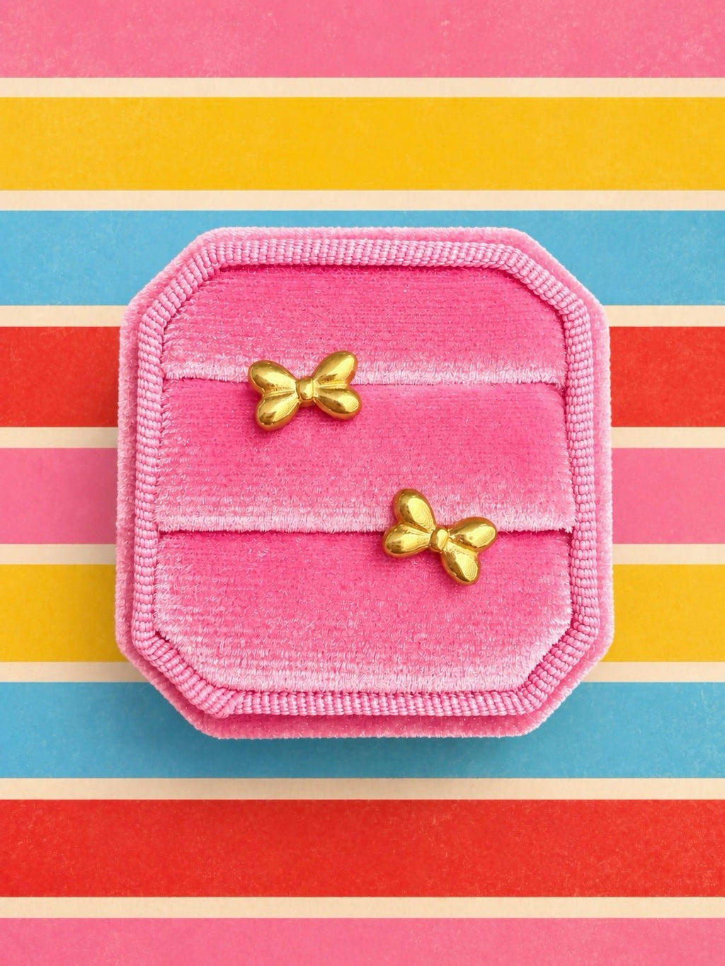 Gold Balloon Bow Screwbacks - Cherry On Top Jewelry Co.