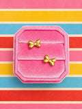 Gold Balloon Bow Screwbacks - Cherry On Top Jewelry Co.