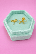 Gold Bow Screwbacks - Cherry On Top Jewelry Co.