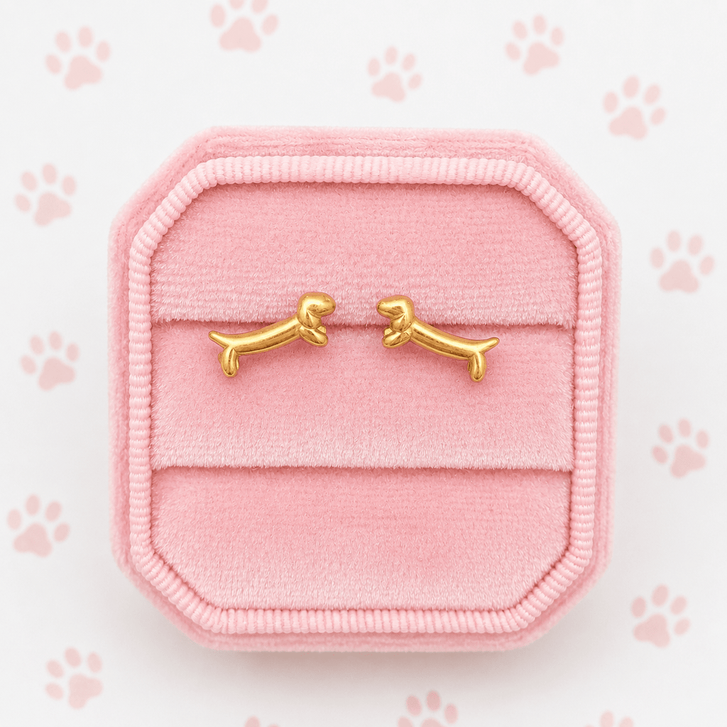 Gold Dachshund Dog - Cherry On Top Jewelry Co.