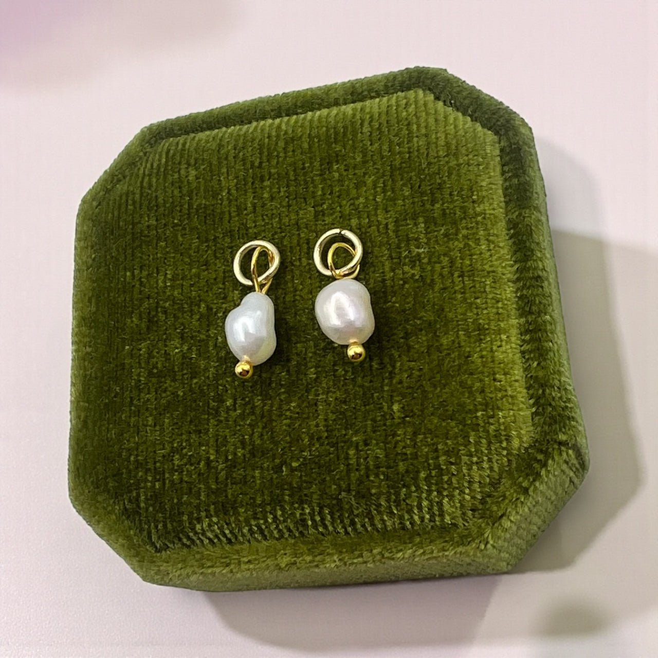 Gold Fresh Water Pearl Interchangeable Charms - Cherry On Top Jewelry Co.