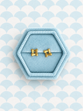 Gold Modern Square Ballback - Cherry On Top Jewelry Co.