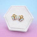 Gold Purple & Blue Butterfly Interchangeable Charms - Cherry On Top Jewelry Co.