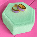 Gold & Purple Huggie - Cherry On Top Jewelry Co.