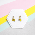 Gold Yellow Banana Interchangeable Charms - Cherry On Top Jewelry Co.