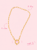 Golden Paperclip Chain Necklace - Cherry On Top Jewelry Co.