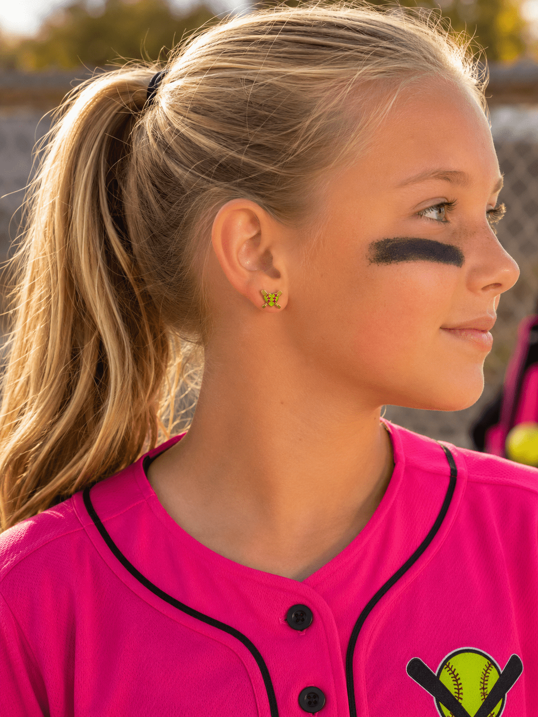 Heart of the Game 🥎 Premium Crafted Softball Stud Earrings - Cherry On Top Jewelry Co.