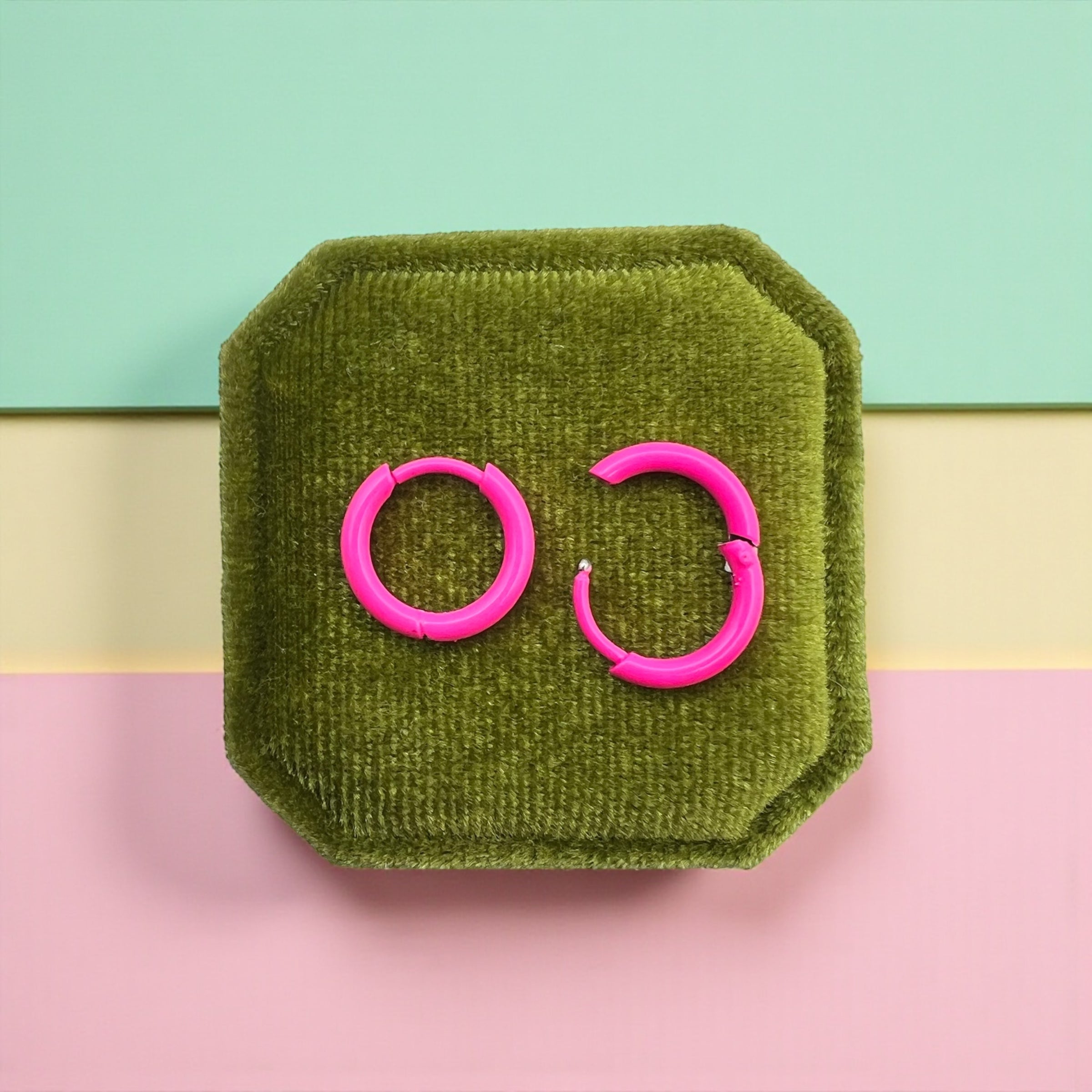 Neon Pink Huggies - Cherry On Top Jewelry Co.