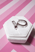 Oval Zirconia Diamond Huggies - Cherry On Top Jewelry Co.