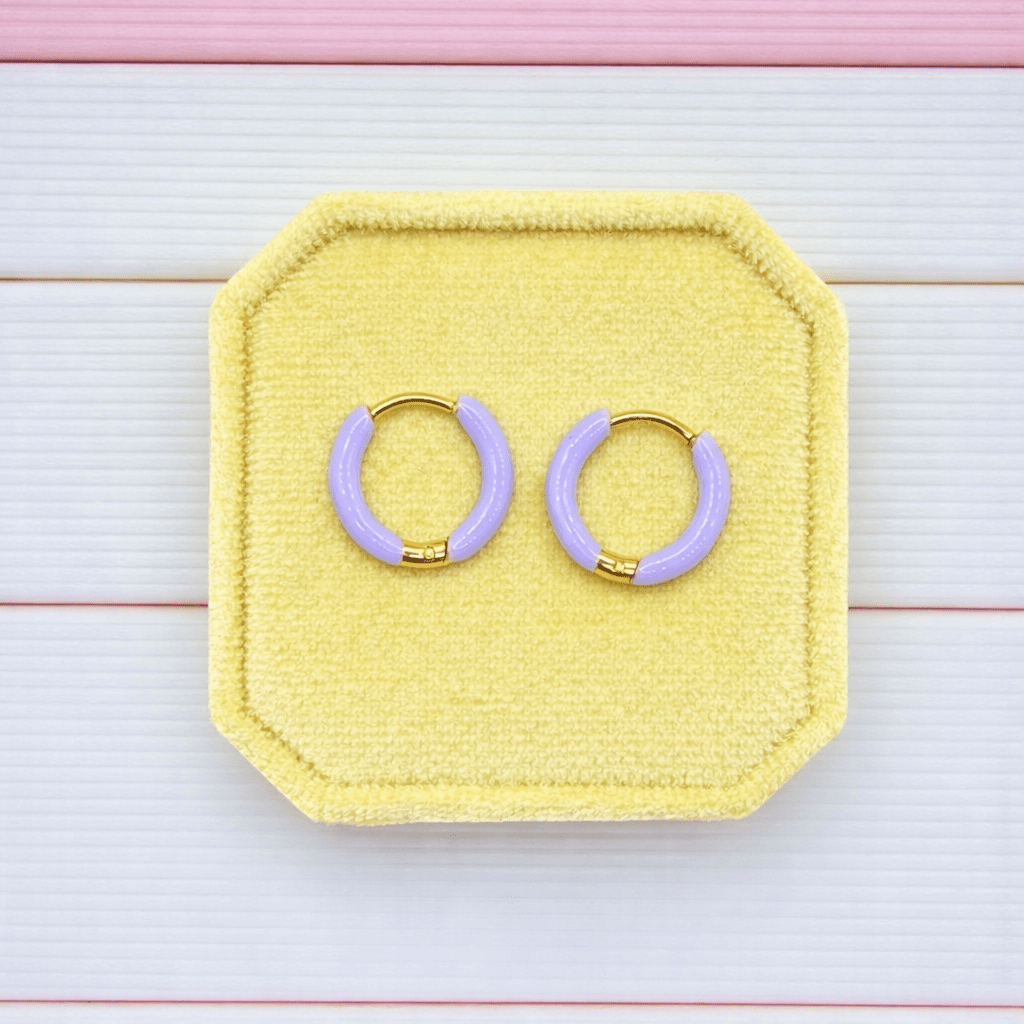Pastel Purple Huggies - Cherry On Top Jewelry Co.