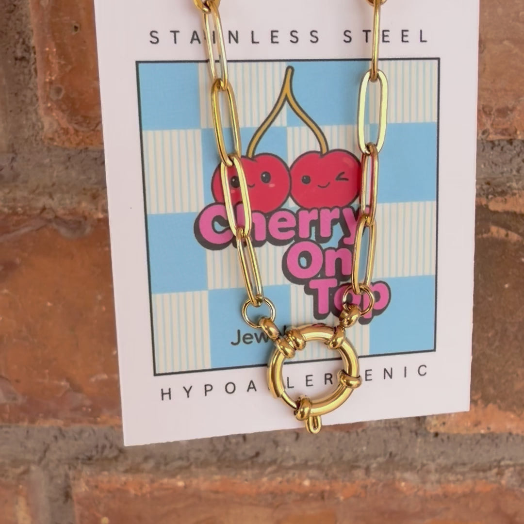 Golden Paperclip Chain Necklace