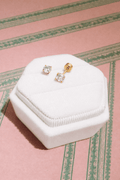 Prong Round Clear Zirconia Screwbacks - Cherry On Top Jewelry Co.