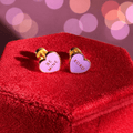 Purple Heart Xoxo & Be Mine Screwbacks - Cherry On Top Jewelry Co.