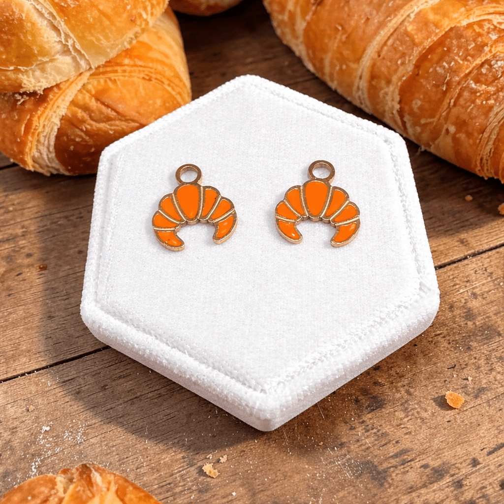 Silver Croissant Roll Charms - Cherry On Top Jewelry Co.