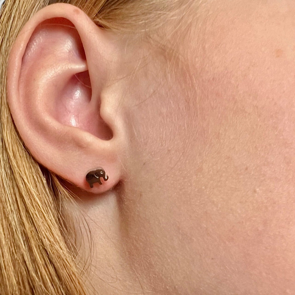 Silver Elephant Screwbacks - Cherry On Top Jewelry Co.