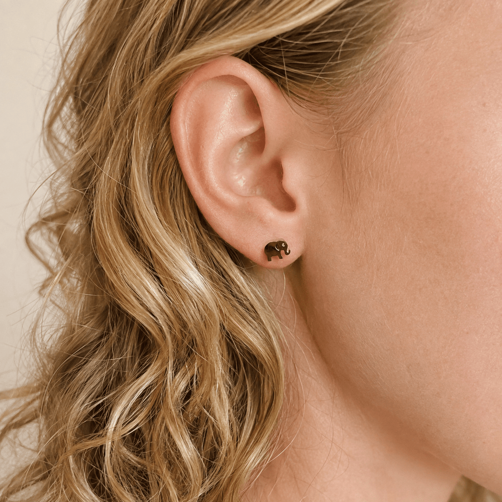 Silver Elephant Screwbacks - Cherry On Top Jewelry Co.