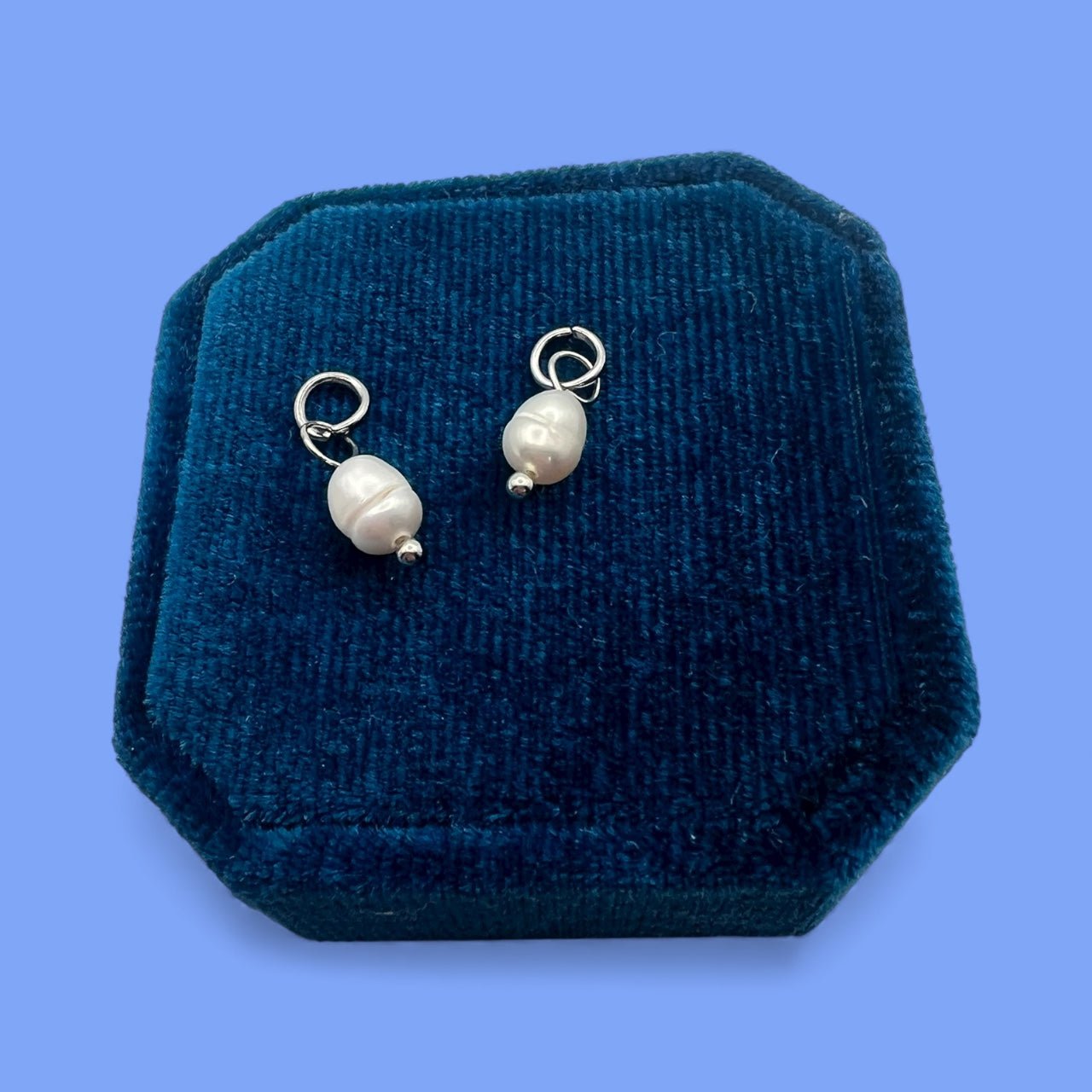 Silver Fresh Water Pearl Interchangeable Charms - Cherry On Top Jewelry Co.