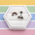 Silver Rainbow Screwbacks - Cherry On Top Jewelry Co.
