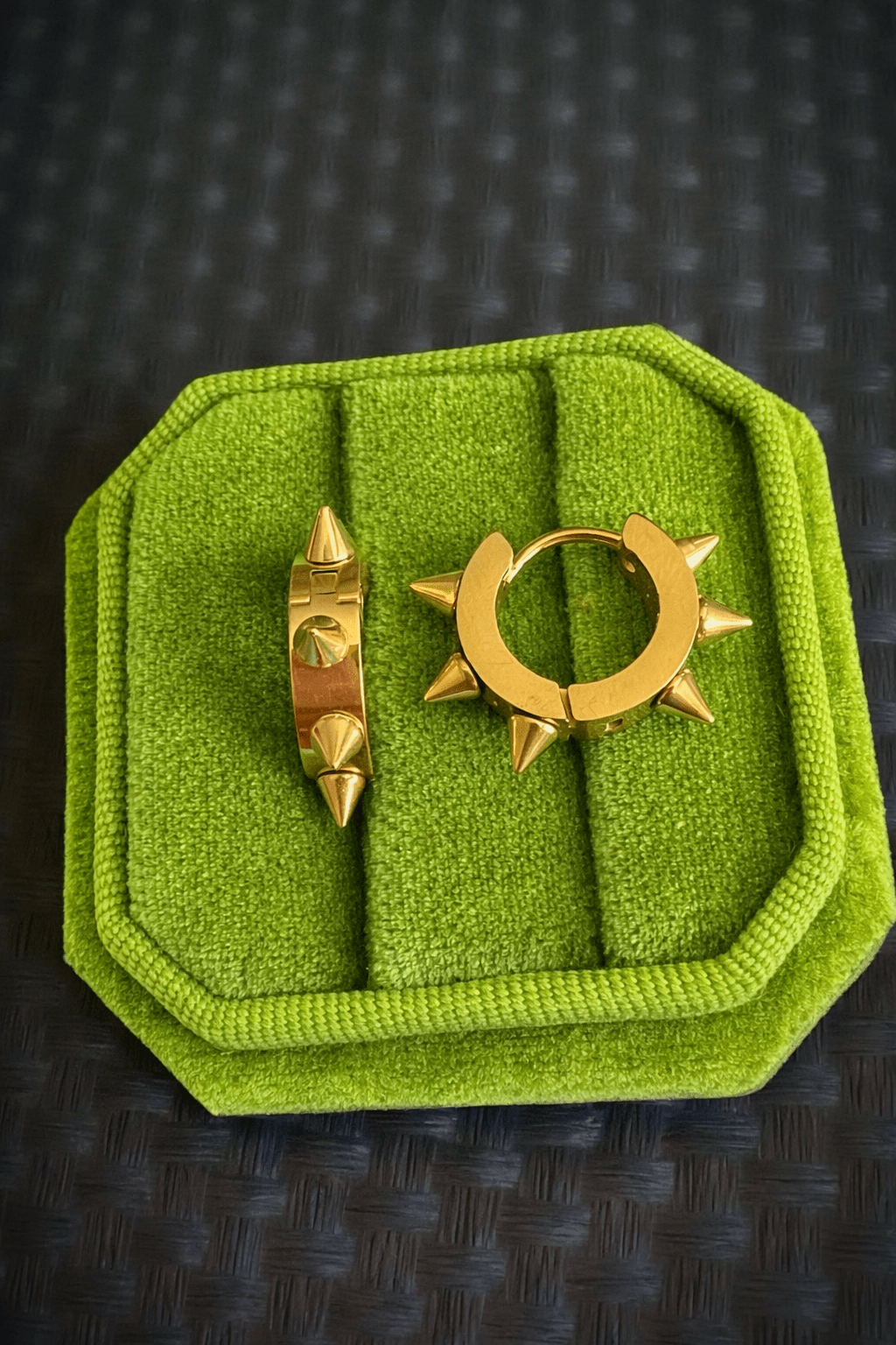 Spiked Gold Huggies - Cherry On Top Jewelry Co.