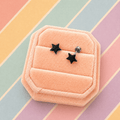 Steel Black Star Screwbacks - Cherry On Top Jewelry Co.