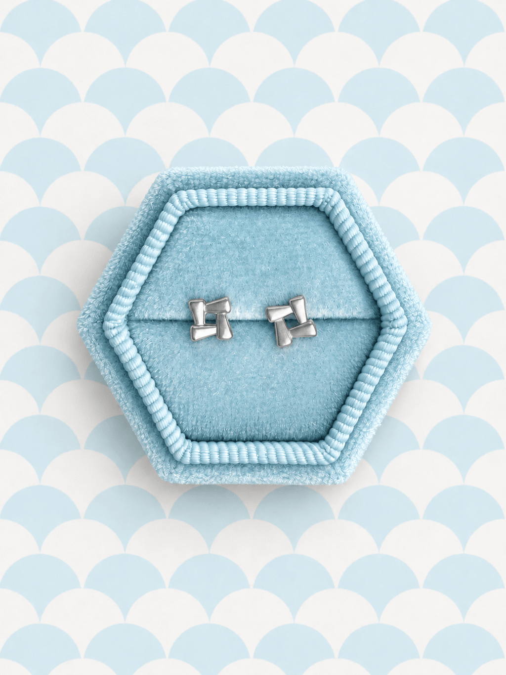 Steel Modern Square Ballbacks - Cherry On Top Jewelry Co.