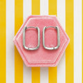 Steel Rectangular Huggies - Cherry On Top Jewelry Co.