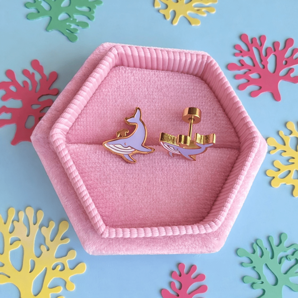 Whale Screwbacks - Cherry On Top Jewelry Co.
